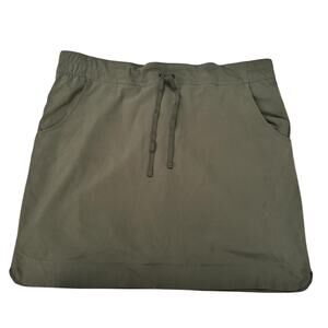 EX OFFICIO Olive Green Lightweight Skort Size 14 Womens Skirt + Shorts Pockets